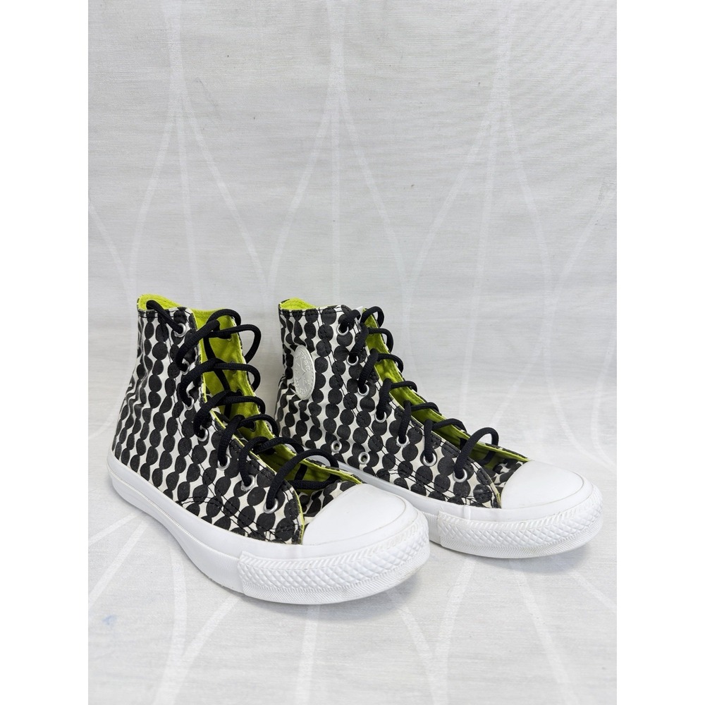Converse Marimekko All Star Chuck's High Top Shoes‎ Black Polka Dot Women's 6